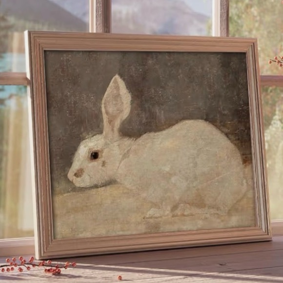 Vintage Rabbit Canvas Print 8x10 - Picture 2 of 2